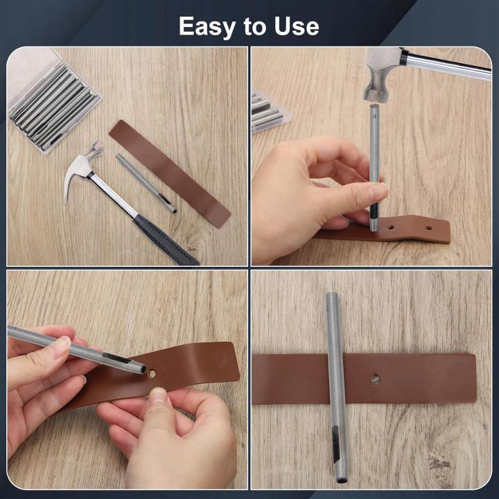 6pcs%20Leather%20Hole%20Punching%20Tools%20Steel%20Hollow%20Round%20Hole%20Puncher%20-%20,%20Durable%20Round%20Cutters%20For%20Watch%20Bands,%20Belt,%20Paper%20-%20Image%204