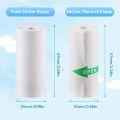 Printable Paper 10 Rolls Mini Printer Paper Thermal Label 57 X 25mm White Printable Heat Sensitive Thermal Paper Rolls. 