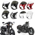 Motorcycle Red/White Front Headlight Fairing Windshield For Cafe Racer Honda Universal 7inch/16.5~18cm Retro Headlamp Windscreen. 