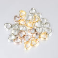 50pcs Heart Frame Wrapped Bead Double Stright Hole Spacers Loose Beads  for Jewelry Making DIY Findings. 