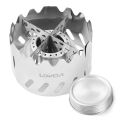 Mini Backpacking Stove 80ml Aluminum Alcohol Burner with Small Stainless Steel Windshield Portable Camp Stove Hiking Survival. 