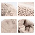 Winter Knitted Hat Warm Outdoor Sport Cold Protection Running Beanie Cap Elastic Thermal Cycling Skull Roll-up Cuffed Cap.