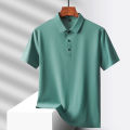 Selected popular nylon fabric, dad's summer clothing, middle-aged men's short sleeved T-shirt, summer ice silk quick drying, mid. 