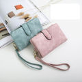 New women's short wallet European and American retro simple fashion all-match multiple card slots handbag student coin zipper co. 