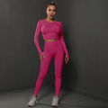 2Pcs Women Sets Energy Seamless Gym Suits Bubble Butt Sports Pants+Long Sleeve Shirts Push Up Running Sets Tracksuits Tights Set. 