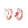 New Fashion Rabbit Carrot Enamel Hoop Earrings for Women Dripping Oil Huggies Earrings Girl Charm Cute Ears Party Jewelry Gift. 