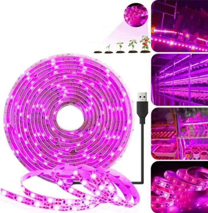 5V Plant Light Grow LED Strip 5V USB LED 1-5m Full Spectrum LED Chip ...