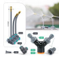 1/4'' Flexible 360° Rotary Adjustment Brass Nozzle Irrigation Set Quick Connection Automatic Atomization Garden Watering System. 