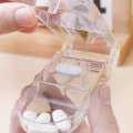 7 Compartments Portable Round Mini Plastic Pill Box Medicine Box Travel Pill Storage Case 7 Days Weekly Pill Organizer. 