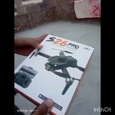 S26 Pro Drone with Dual Camera – Foldable WiFi FPV RC Quadcopter | 360 Laser Obstacle Avoidance| Brushless Motor Drone