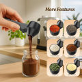 Reusable Leakproof Coffee Gram Scoop Kitchen Protein Powder Measuring Spoon Milk&Supplements Sliding Spoon for Bar Gym Travel. 