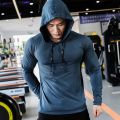 Mens Fitness Tracksuit Running Sport Hoodie Gym Joggers Hooded Outdoor Workout Shirts Tops Clothing Muscle Training Sweatshirt. 