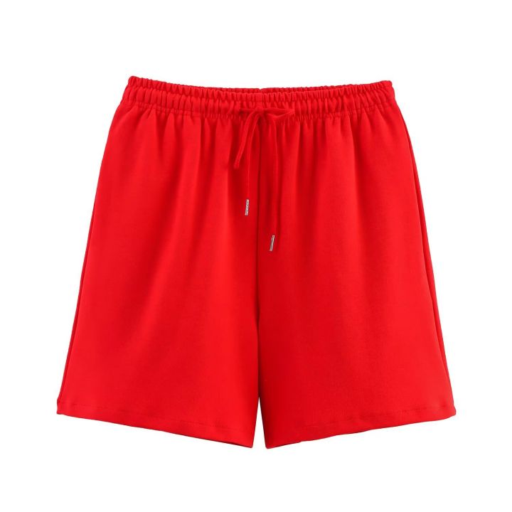 Women%20Summer%20Fashion%202%20Pieces%20Short%20Sets%20Solid%20Loose%20T-Shirt%20and%20High%20Elastic%20Waist%20%20Shorts%20Sportswear%20Female%20Chic%20Lady%20-%20Image%207