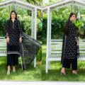 black and white Dress unstich 3piece Muhram ul haram collection. 