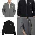 Men's stylish and comfy fleece zipper bomber jacket. 