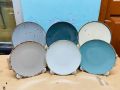 Exceptional Quality - 1Pcs Multicoloured Ceramic Full Plate-Half Plate Oven Proof -Multicolored Ceramic Plate Set, Perfect For Serving Meals In Style.