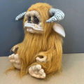 1 PC Brown Furry Large-Mouth Monster Latex Doll Decoration, Home Decoration, Office Placement, Birthday . 