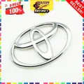 Toyota steering wheel logo tag chrome plastic 6.3x4.2cm fitted with double sided adhesive tape, rear label, Toyota steering wheel horn logo. 