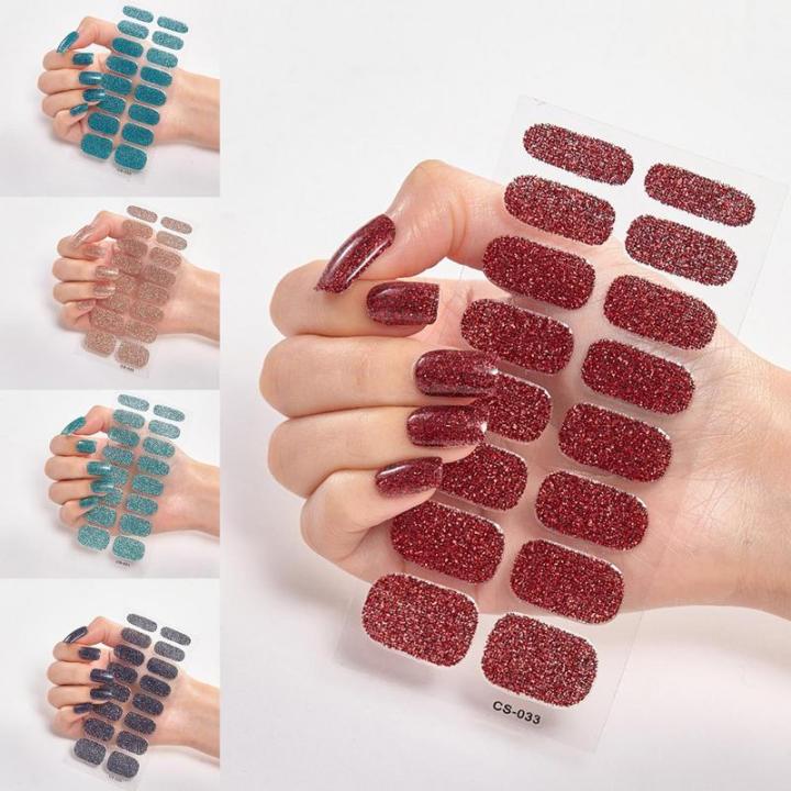 Nail Stickers Nail Stickers for Gel Polish Nail Polish Strips Nail Wraps Semi-Cured Gel Nail Strips Easy Apply and Remove