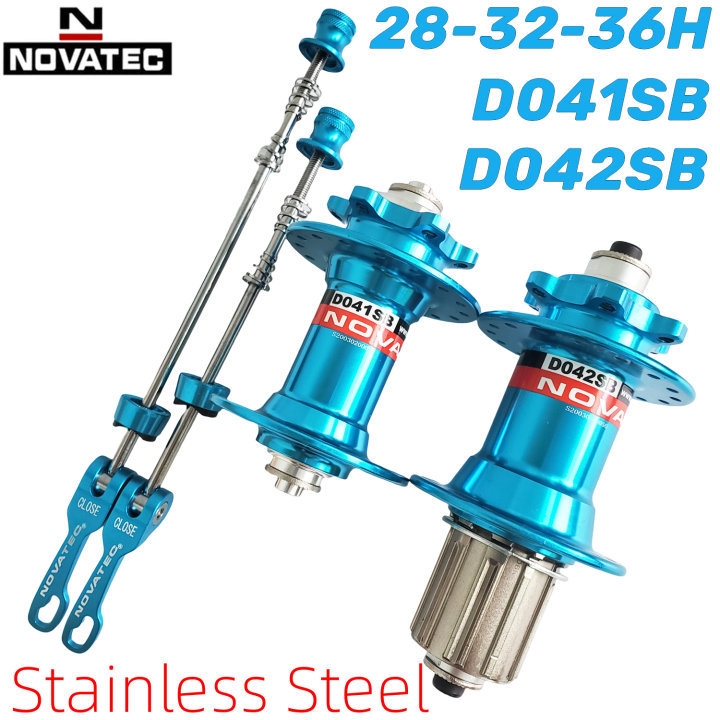 NOVATEC MTB Hubs D041SB D042SB 28/32/36H | Front & Rear HG Stainless Steel Freehub 8–12 Speed | Mountain Bike Hub Set