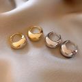 Punk Oval Hoop Earrings Metallic Geometric Ear Buckle Minimalist Style U-shaped Ear Buckle Daily Life Earring Accessories.