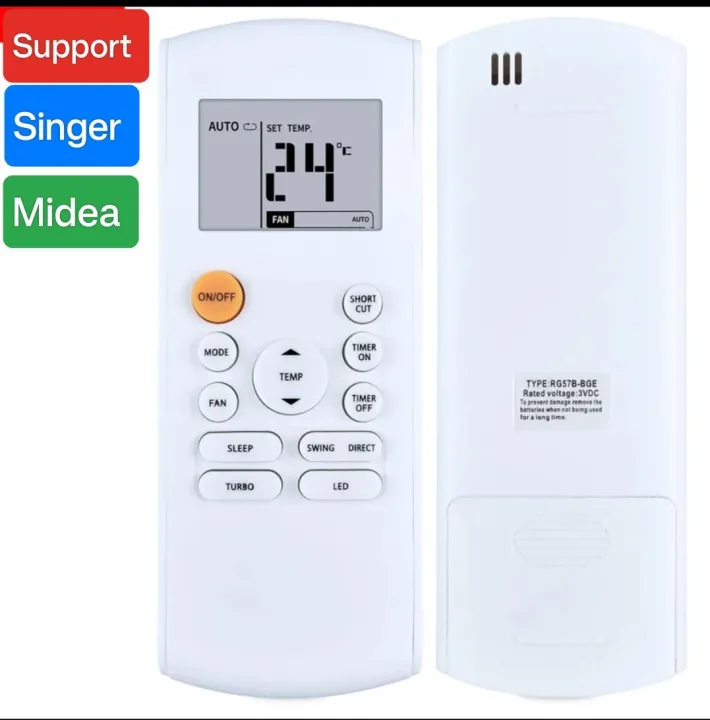Air-conditioning%20Remote%20Control%20For%20SINGER,%20MIDEA%20Ac%20-%20Image%204