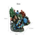 Fish Tank Ornament Simulated Coral Reef Island Resin Plant Mountain Aquarium Decoration Home Landscaping Background Decor.