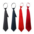 Black Clip On Men Tie Security Ties For Men Women Unisex Tie Clothing Necktie Funeral Doorman Steward Black Tie Matte Black G2E5.
