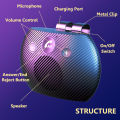 V5.3 Bluetooth Speaker Handsfree Car Kit Sun Visor Clip Wireless Audio Receiver Connect Support Two Mobile Phones.