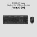 wireless keyboard and mouse Famor CS 100 wireless 2.4GHz keyboard & mouse metallic grey keyboard soft buttons with 5D 1600 DPI high grade mouse. 