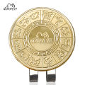 Golf Ball Marker year of the Golden Snake With Magnetic Cap Clips For Golfer Boys Girl Alloy Marker Golf Accessories.