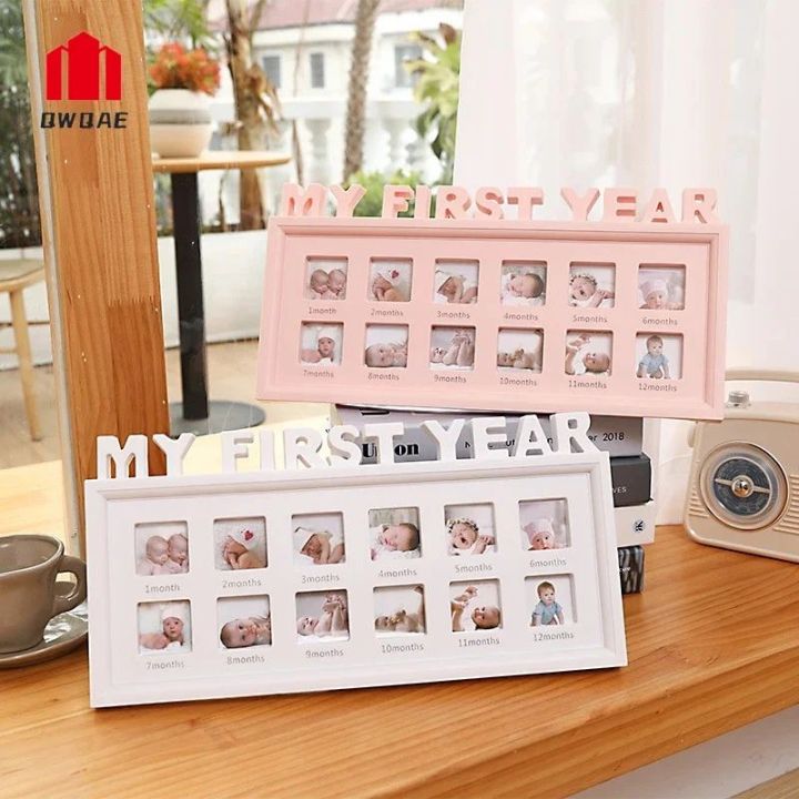 12 Month Kids Growth Picture Frame Pvc My First Year Photo Frame Souvenirs New Born Baby Girl Boy Commemorative Book Home Decor