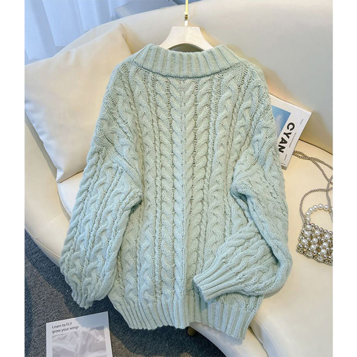 MEXZT%20Harajuku%20Sweater%20Women%20Fashion%20Oversized%20Pink%20V%20Neck%20Knitted%20Pullovers%20Korean%20Long%20Sleeve%20Knitwear%20Winter%20Casual%20Jumpers%20-%20Image%206