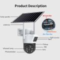 Solar Panel Dual Lens 4G Sim CCTV Camera Outdoor Color Night Vision PIR Alarm Two Way Audio IP Camera (Dailog sim not support). 
