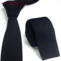Knitted Ties For Men Slim Fashion Neckties Plain Black Red Knit Tie Men Women Wedding Daily Casual Neck Knitted Cravatas HUISHI. 