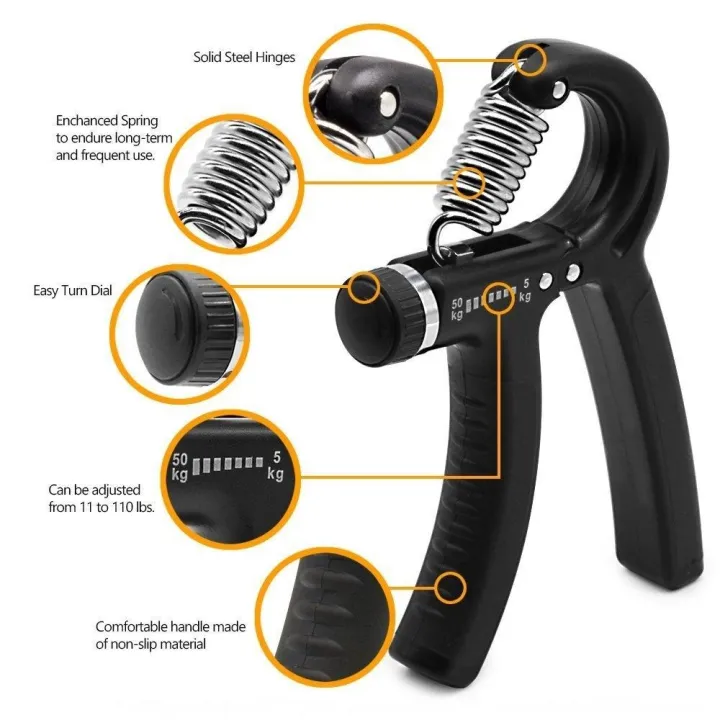Shop Pro 5-60 KG Adjustable Hand Strengthener Grip | High Quality Hand Grip