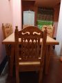 dining table set with 6 chairs, table Height 30 inches long by 60 inches wide 36 inches. 