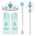 Children Princess Party Accessories Girl Cosplay Costume Kit Kids Crown Wand Gloves Earrings Ring Necklace Multi Color Supply.