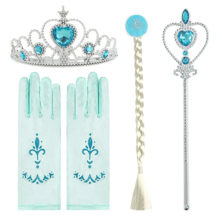 Children%20Princess%20Party%20Accessories%20Girl%20Cosplay%20Costume%20Kit%20Kids%20Crown%20Wand%20Gloves%20Earrings%20Ring%20Necklace%20Multi%20Color%20Supply%20-%20Image%202