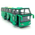 1:32 Scale Passenger Bus Model Toy Car 5 Doors Opened Alloy Diecast Sound Light Simulation Creative Toys Models Present for Boys. 