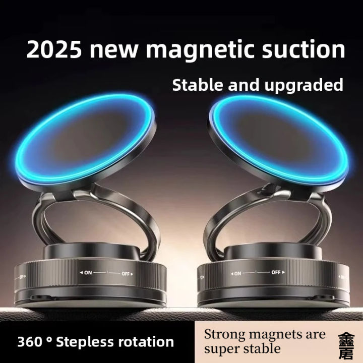 Vacuum Magnetic Phone Holder Stand, for Magsafe Suction Cup Phone MountAdjustable Swivel Lock, for Your Car/Gym/Mirror