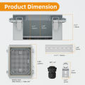 DaierTek Outdoor WiFi Enclosure Weatherproof Locking Outdoor WiFi Box Plastic Waterproof Switch Router Enclosure Box 8.7x6.7x4.3. 