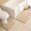 2PC embossed stone pattern toilet mat door mats absorb water mats non-slip carpet mat, can wash strip carpet home decoration. 