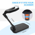 180° Rotatable Barcode Scanner Stand w/ Screwdriver - Foldable Adjustable QR Reader Holder, Space-Saving (Tool Included)​. 