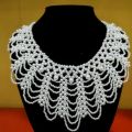 Pearl Beaded Lace Trim Collar Ribbons Women Necklace Jewelry for Clothes Wedding Dress. 