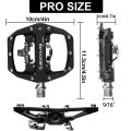 BUCKLOS Mountain Bike Pedals 3 Sealed Bearing PD-M680 Dual Clipless Flat & Lock Pedal Aluminum Cycling Pedals Fit Shimano SPD. 