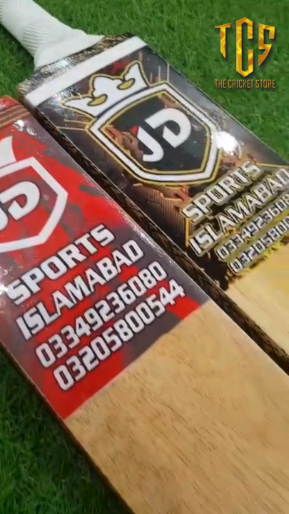 Original Coconut Wood Cricket Bat for Tape Ball – Strong Grip & High Performance - JD TM Edition - With Free Pair of Gloves