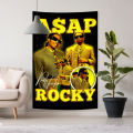 Asap Rockys Flag Rakim Mayers Smoking Wall Hanging Ablum Posters Decor Meme Tapestry Room Decor Aesthetic. 