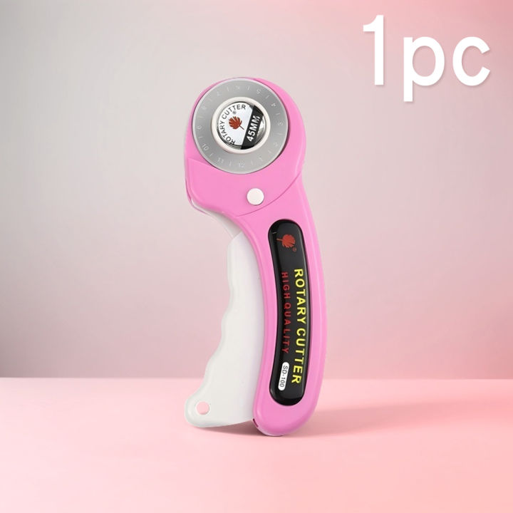 45mm Rotary Cutter Ergonomic Handle Rolling Cutter with Safety Lock for Fabric, Leather, Crafting, Sewing, Quilting
