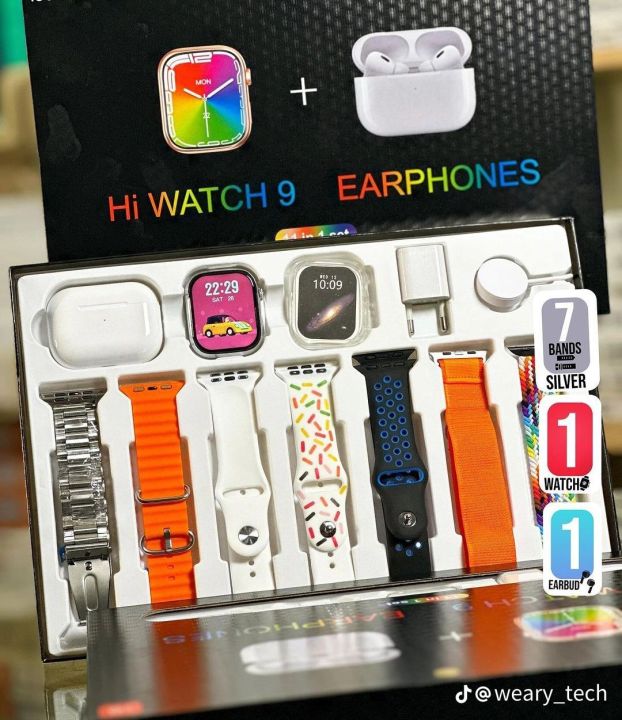 i30%20Pro%20Max%20Suit%20Hi%20watch%209%20Ultra%2011%20in%201%20Set%20Smart%20watch%20with%20Free%20Airbuds,%205v%20Adapter%20and%20Aluminum%20Case%20I%2049mm%20Big%20HD%20Display%20I%20Bluetooth%20calling%20and%20touch%20watch%20-%20Image%204